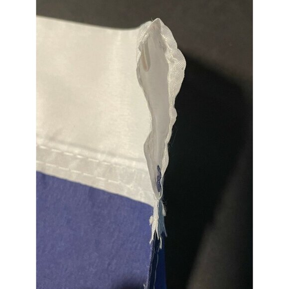 Santa Christmas curtain panel single drapes Wreath Holly tapestry 43" x 28" - Picture 6 of 7